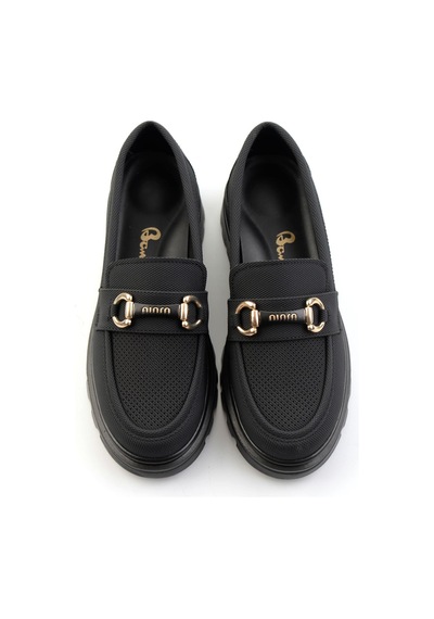 Bambi Siyah Kadın Loafer Ayakkabı K01536103737 Siyah