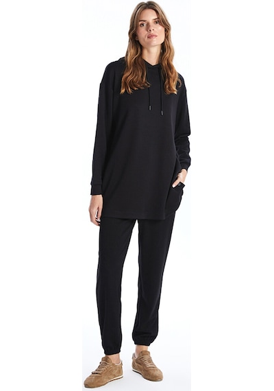 Lcw Everyday Siyah Beli Lastikli Kadın Jogger Eşofman Altı