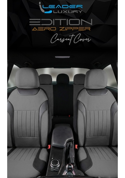 Renault 11 Flash Uyumlu Lüx Deri Detaylı Tay Tüyü Oto Koltuk Kılıfı Ön Arka Takım Edition Serisi Füme