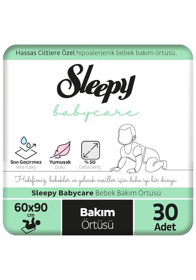 Sleepy Babycare Bebek Bakım Örtüsü 60 x 90 CM 3 x 10 30 Adet