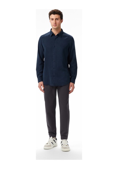 Nautica Erkek Lacivert Classic Fit Gömlek Düz W57536t Lacivert