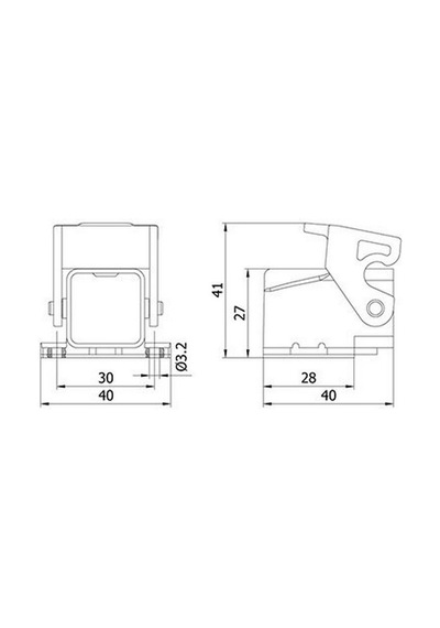 Mete Enerji 5x10a. Çoklu Termoplastik Eğik Makine Prizi 403077