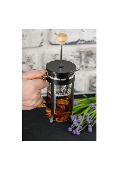 Lüx Cam 350 Ml French Press Siyah Standart