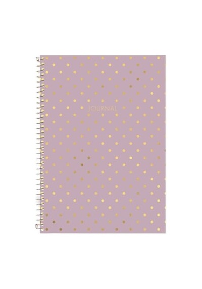 Le Color Puantiyeli Defter Çizgili Lila 17x24 Cm 124-Pembe