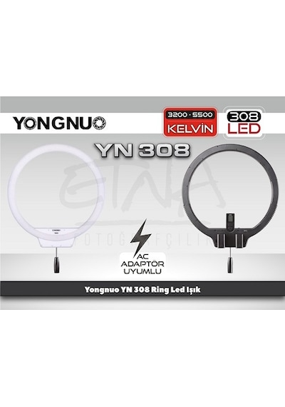 Yongnuo YN308 Bi-Color Ring Led Işık 3200 5500K