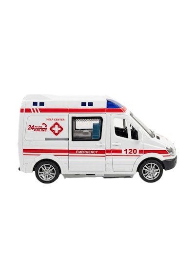 Sürmeli Sesli Işıklı Oyuncak Ambulans Kapıları Açılabilen Yan Kapı Sürgülü 15 Cm 45203 Çok Renkli
