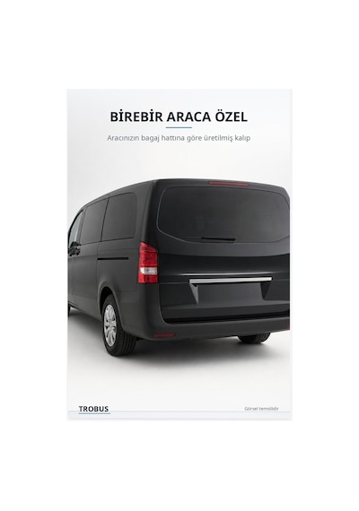 Mercedes-benz Vito W447 2014 Ve Sonrası Uyumlu Krom Bagaj Çıtası Paslanmaz Çelik Uzun Model