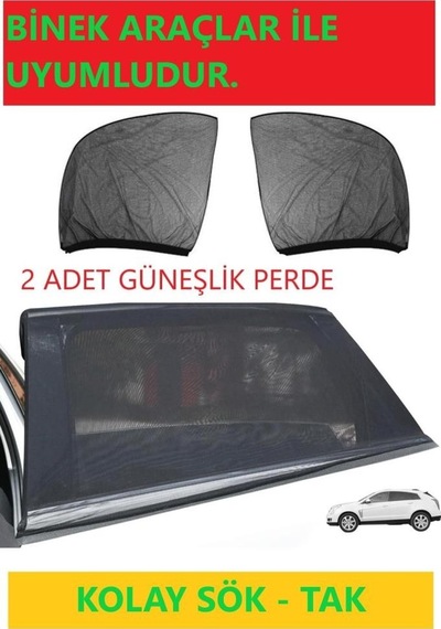 2 Adet Oto Yan Cam Perdesi Güneşliği Araba Cam Filmi Örtüsü Anne Bebek Emzirme Kılıfı Araç Güneşlik