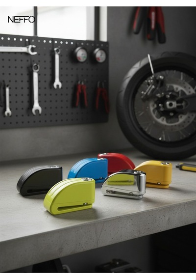 Alarmlı Motosiklet Disk Kilidi Suya Dayanıklı 110 Db Güçlü Alarm Çelik Güvenlik Kilidi