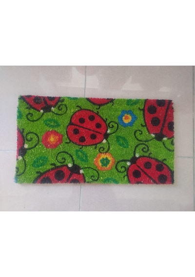 Uğur Böceği Kapı Önü Paspası Ko ko Pvc Tabanlı Paspas 33*60 Cm