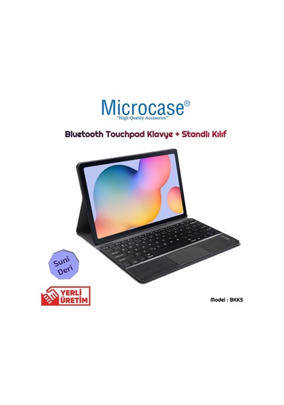 Samsung Uyumlu Tab S6 Lite P610 Bt Touchpad Klavyeli Standlı Kılıf -Bkk5