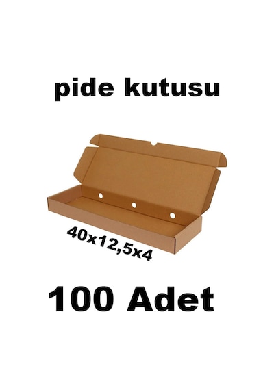 Pide Kutusu Hazır Kutu 100'lü 40 x 4 x 12.5 CM