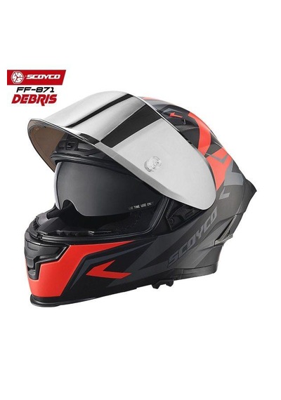 Scoyco 871 Debrıs Full Face Ece Onaylı Vizörlü Motosiklet Kaskı