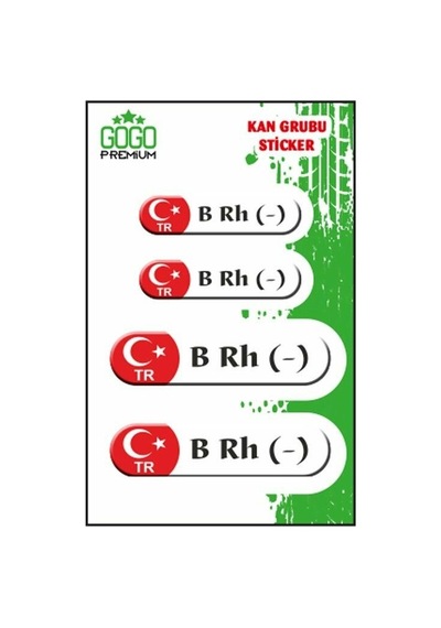 Kan Grubu Iıı B Rh - Beyaz Dörtlü Damla Etiket