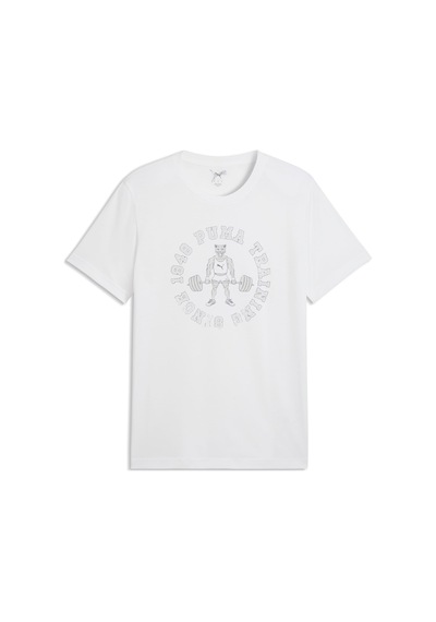 Puma Erkek Grafik Baskılı Antrenman Tişörtü 528531 02 Beyaz