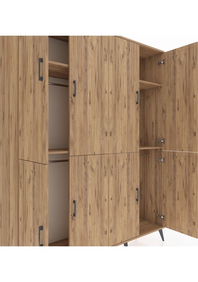 Hyperion Gardrop 4 Raflı 8 Kapaklı 4 Askılı 176x44x221 Çam-çam Çam Hyperion Gardrop 4 Raflı 8 Kapaklı 4 Askılı 176x44x221 Çam-çam Çam