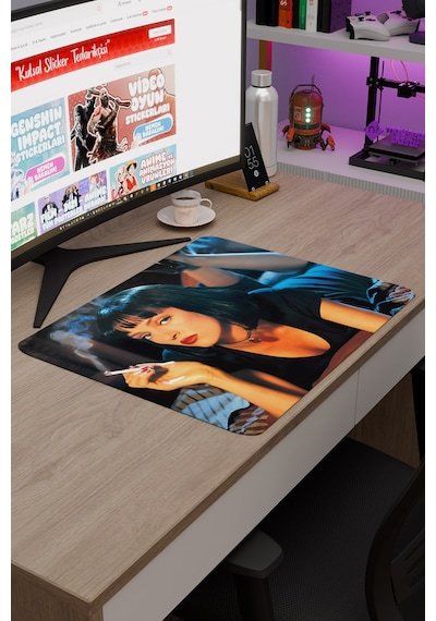 Pulp Fiction Ucuz Roman Tarantino V1 48x40 Xl Gaming Kauçuk Kaymaz Taban Mouse Pad Fare Altlığı