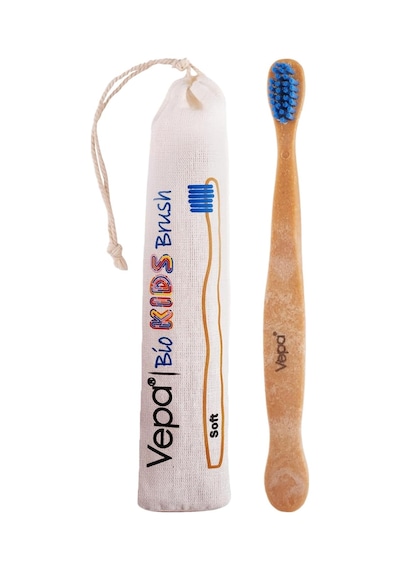 Vepa Elite Bio Ahşap Çocuk Diş Fırçası Bez Ambalaj Açık Ahşap