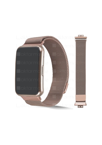 Huawei Watch Fit Hasır Metal Kordon Premium Hasır Kayış