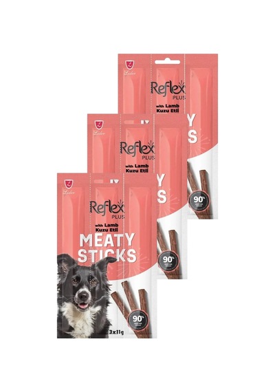 Meaty Sticks Kuzu Etli Köpek Ödül Çubuğu 3x11gr Üçlü Paket