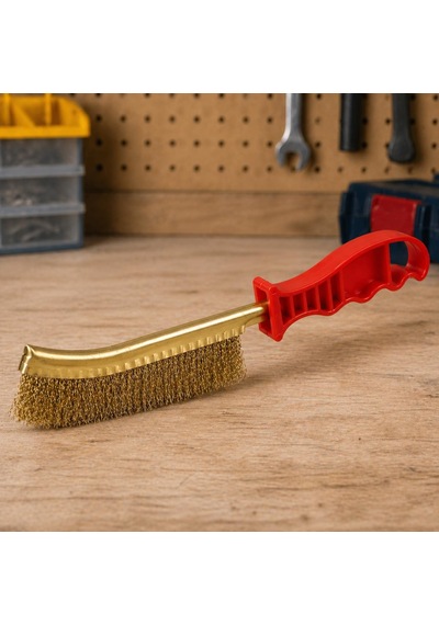 Orret Home Plastik Saplı Tel Fırça Pas Temizleme Fırçası Izgara Temizleme Fırçası Tost Makinesi Temizleme Fırçası Yağ Kir Pas Kazıma Çelik Tel Fırça 24 Cm Dayanıklı Asorti Renk