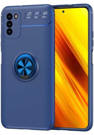 Xiaomi Poco M3 Kılıf Zore Ravel Yüzüklü Silikon Kılıf