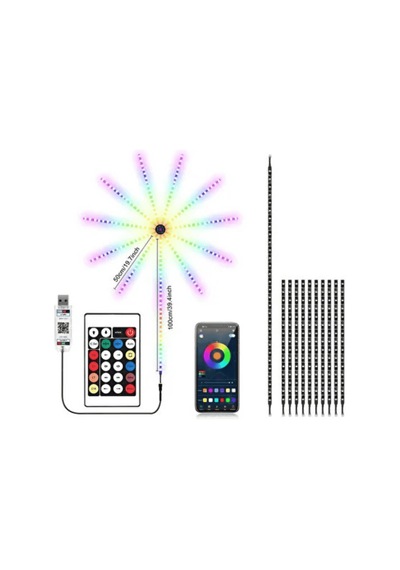 Rgb Led Duvar Aydınlatması, Uygulama Destekli Çok Renkli