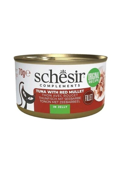 Schesir Jöle İçinde Ton Ve Barbun Balıklı Yetişkin Kedi Konservesi 70 Gr