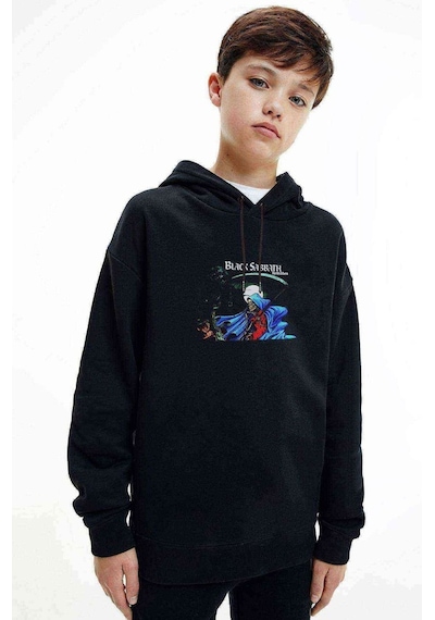 Tshirthane Black Sabbath Forbidden Baskılı Unisex Çocuk Kapüşonlu Sweatshirt Siyah