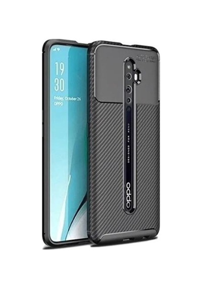 Adige Oppo Reno 2z Kılıf Negro Karbon Desen Silikon