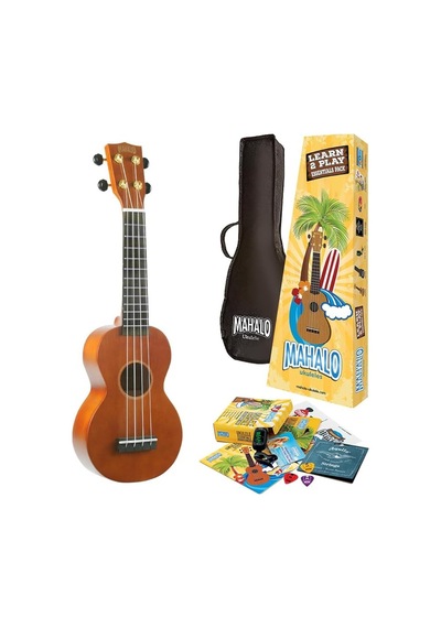Mahalo Learn 2 Play Ukulele Seri Kahverengi