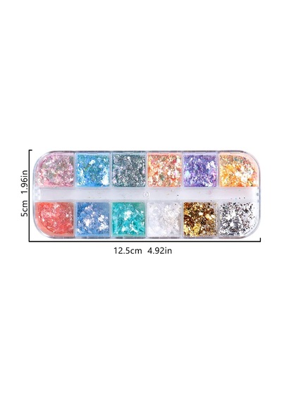 Tırnak Süsleme Yüki İnce Folyo Glitter Pulları Renkli Nail Art