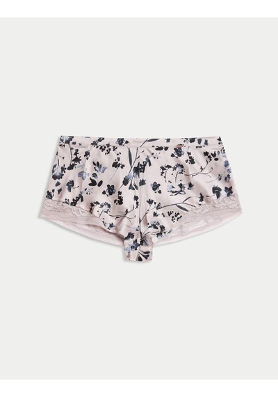 Marks & Spencer İpek Karışımlı Dantelli Fransız Stil Külot T81006840V Bej