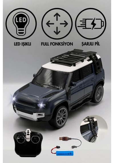 Şarjlı Kumandalı Jeep Oyuncak Araba Çok Renkli