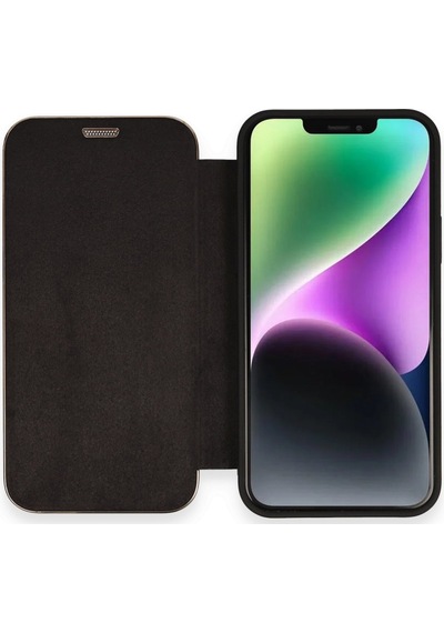 Apple iPhone  Uyumlu,  12 Kılıf Dolpin Kapaklı - Siyah