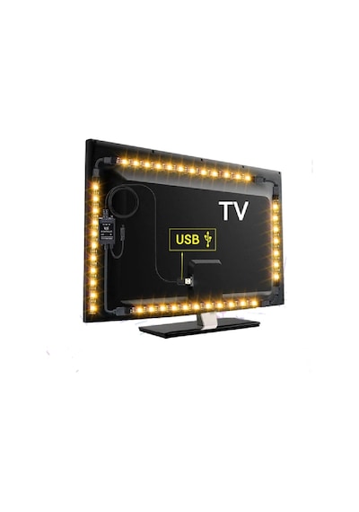 4X50Cm Günışığı Lcd Led Tv Arkası Aydınlatma Usb Şerit Led Işık 4X50Cm Günışığı Lcd Led Tv Arkası Aydınlatma Usb Şerit Led Işık