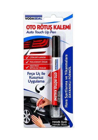 Bay 12 Adet Metalik Siyah Oto Rötuş Kalem Fırça Uç 5ml Bx40 Najmaddin