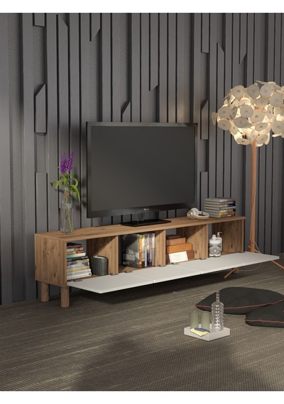 Bohem Tarz 180 Cm 4 Kapaklı Mdf Kapak Tv Ünitesi Model 2