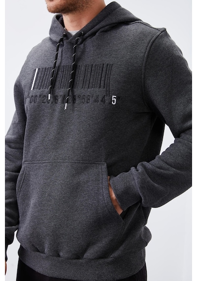 Tommy Life Antrasit Melanj Nakışlı Kanguru Cep Standart Kalıp Kapüşonlu Erkek Sweatshirt - 87839 Antrasit Melanj Tommy Life Antrasit Melanj Nakışlı Kanguru Cep Standart Kalıp Kapüşonlu Erkek Sweatshirt - 87839 Antrasit Melanj