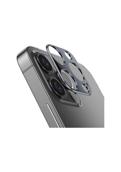 Ally Apple Uyumlu iPhone 12 Pro Max 3D Metal Kamera Koruyucu Lens Füme