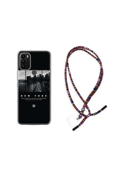 General Mobile Gm21 Plus Kılıf Rasta Boyun Askılı New York 1612