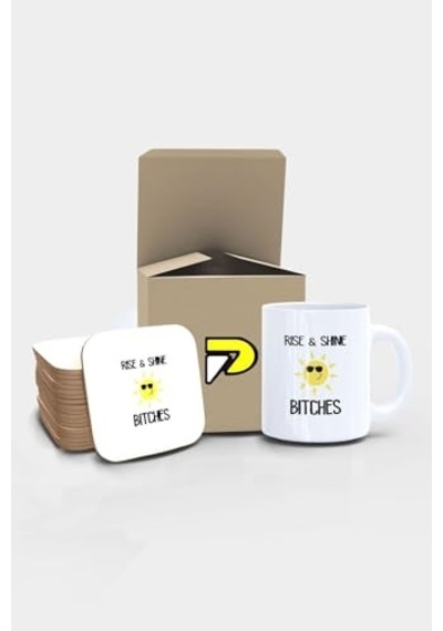 And Bitches Güneş Komik Tasarımlı Baskılı Kupa Bardak Seti Eğlenceli Özel Hediye Mug Diğer