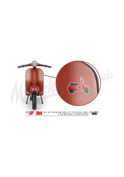 Bay Etiket Vsp9 Kirmizi Scooter Sticker