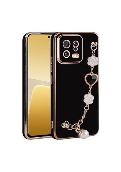 Lexroo Xiaomi Mi 13 El Tutamaçlı Kamera Korumalı Taka Silikon Kılıf - Siyah