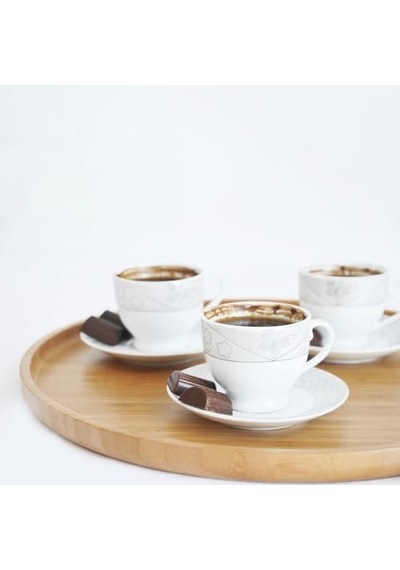 Bambum Cappuccino Daire Tepsi Çok Renkli