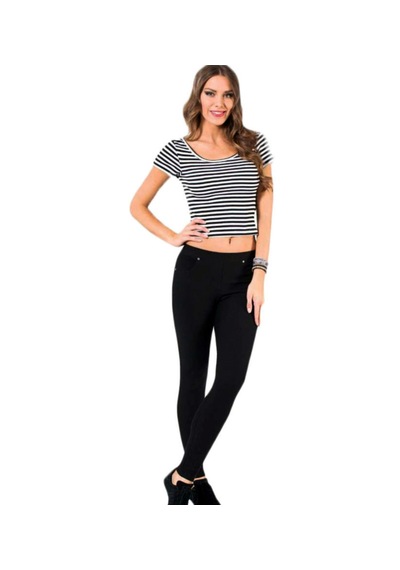 Besttrend Siyah Kadın Diagonal Pamuk Kot Pantolon Tayt Edy159s Siyah