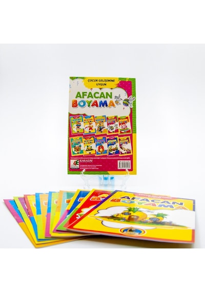 Afacan Boyama Kitap Seti Renkli Örnekli 1. Hamur 128 Sayfa Çiz Bo N11.41