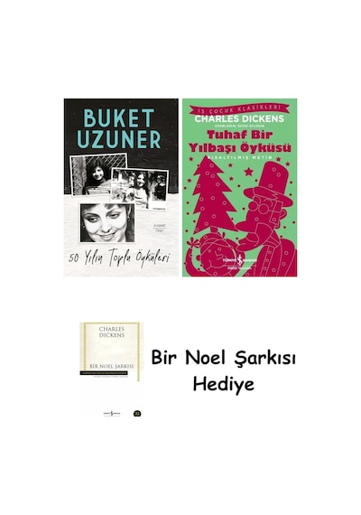 50 Yılın Toplu Öyküleri Ciltli + Tuhaf Bir Yılbaşı Öyküsü + Bir Noel Şarkısı