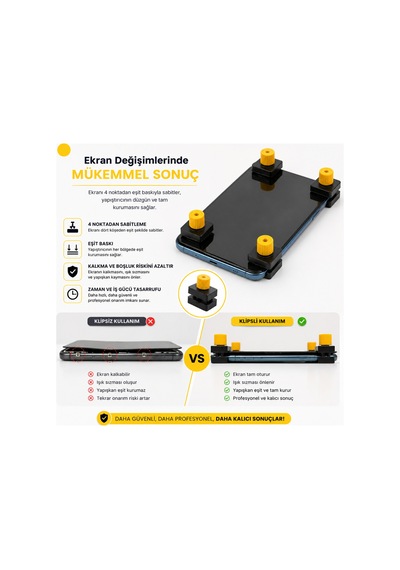 4'lü Set Ayarlanabilir Telefon Lcd Ekran Sabitleyici Tamir Mandalı Sabitleme Kıskacı Mengenesi