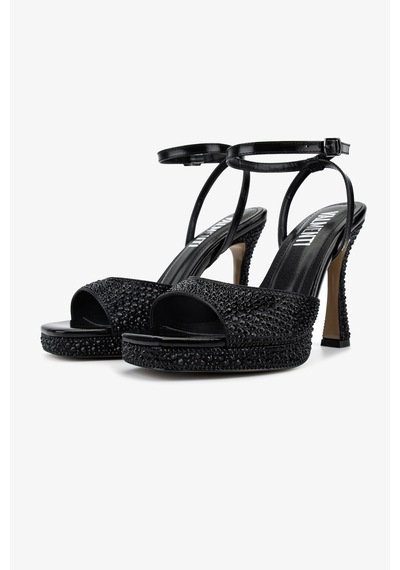 Valmenti Kadın Suni Deri Siyah Taşlı Night Shoes Ayakkabı 921 655 Bn Ayk Y26 Sıyah Taslı